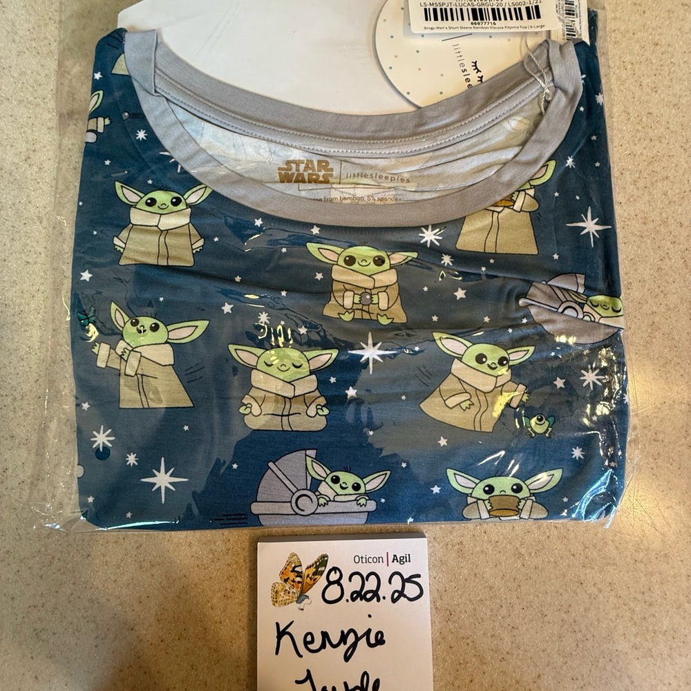 Little Sleepies Grogu Star Wars Men’s Short Sleeve XL Top
